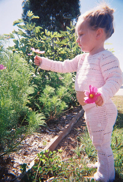 DAISIES ALL OVER CROCHET LONG SET